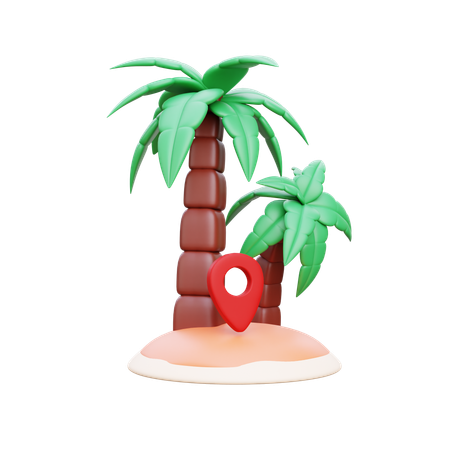 Island  3D Icon