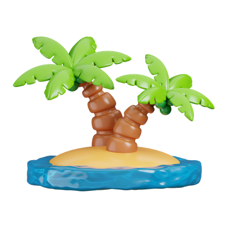 Island  3D Icon