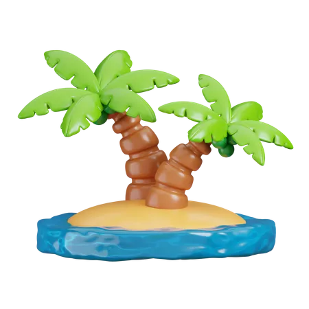 Island  3D Icon