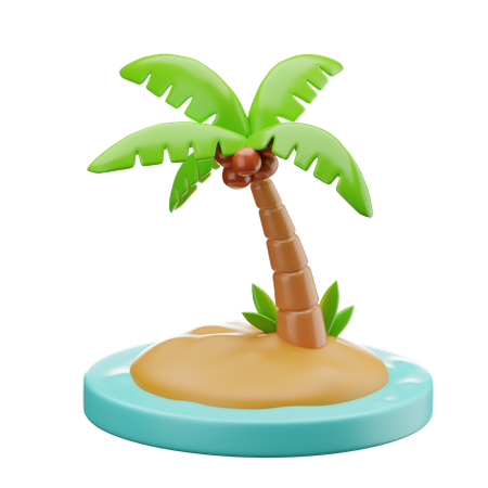 Island  3D Icon