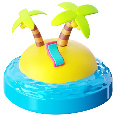 Island  3D Icon