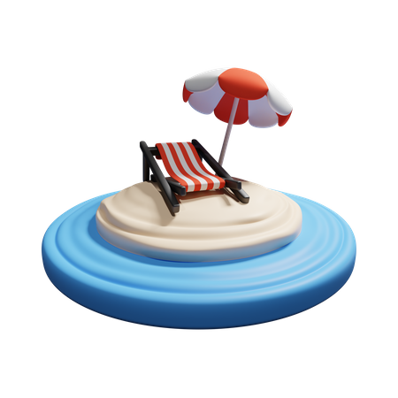 Island  3D Icon