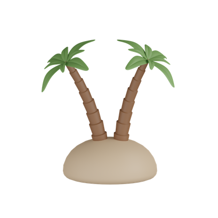 Island  3D Icon