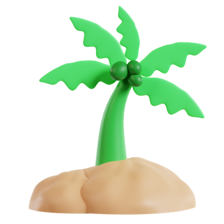 Island  3D Icon