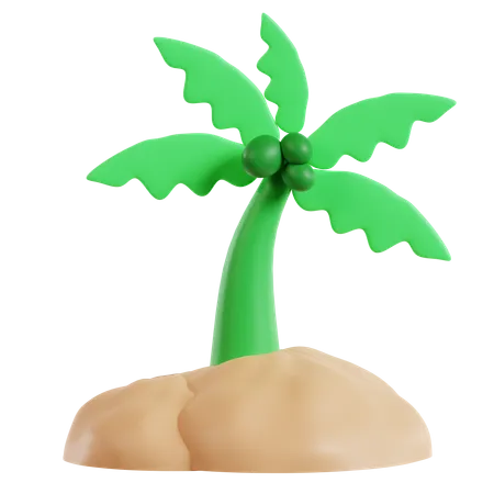 Island  3D Icon