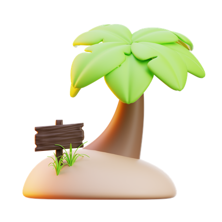 Island  3D Icon
