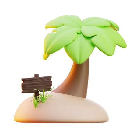 Island  3D Icon