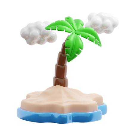 Island  3D Icon