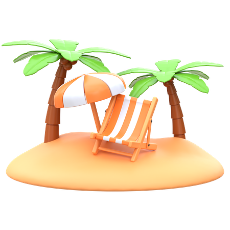 Island  3D Icon