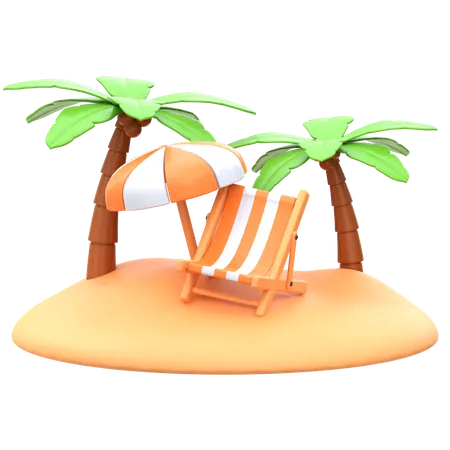 Island  3D Icon