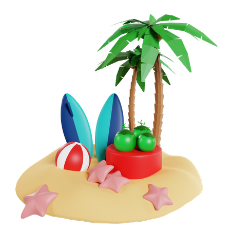 Island  3D Icon