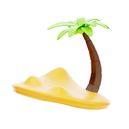 Island  3D Icon