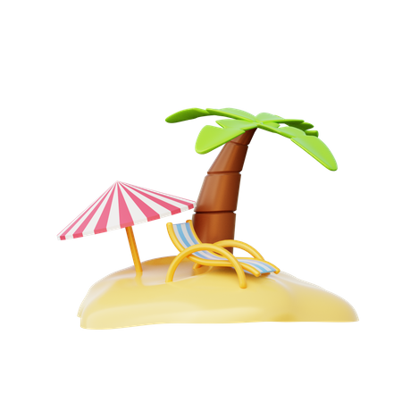 Island  3D Icon