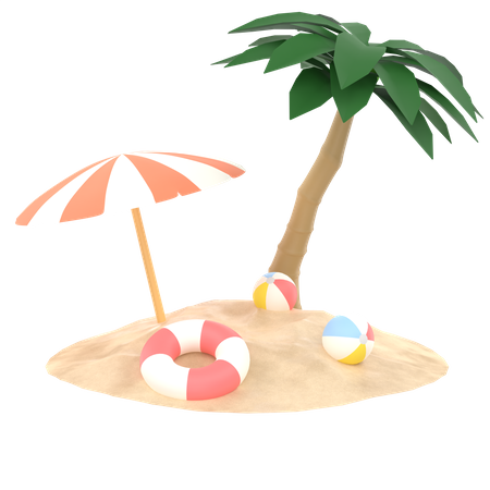 Island  3D Icon