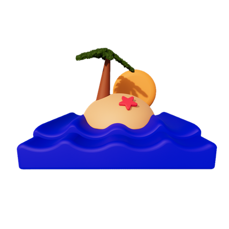 Island  3D Icon