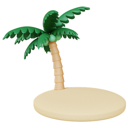 Island  3D Illustration