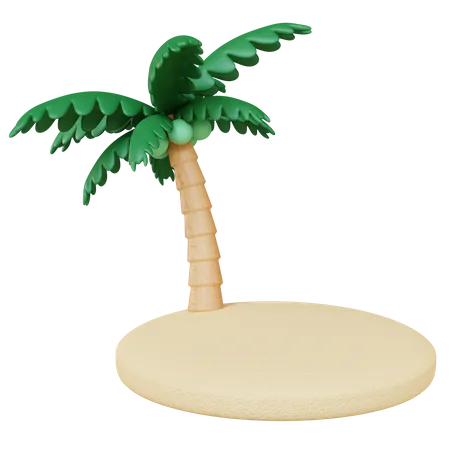 Island  3D Illustration