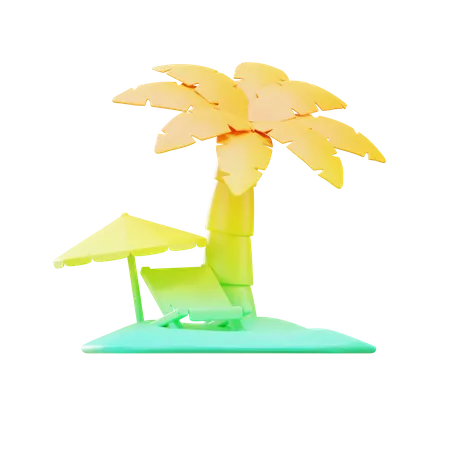 Island  3D Illustration