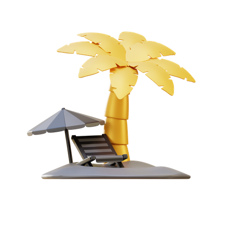 Island  3D Illustration