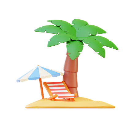 Island  3D Illustration