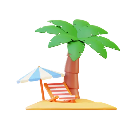 Island  3D Illustration