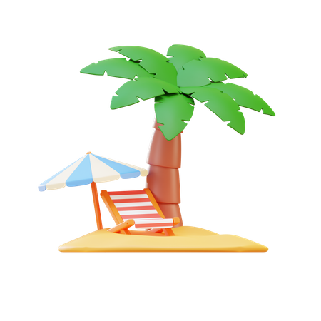 Island  3D Illustration