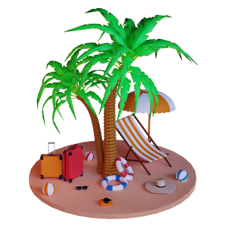 Island 3D Illustration