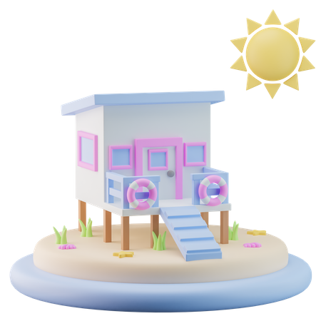Island Lifeguard  3D Icon
