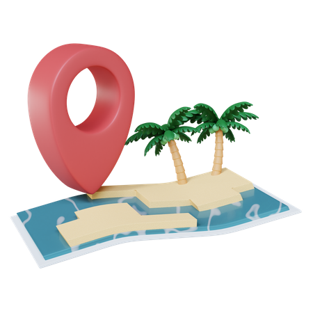 Island Location  3D Icon