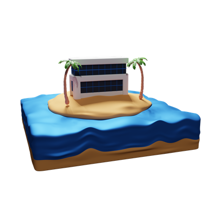 Island Resort  3D Icon