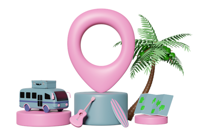 Island Tour  3D Icon