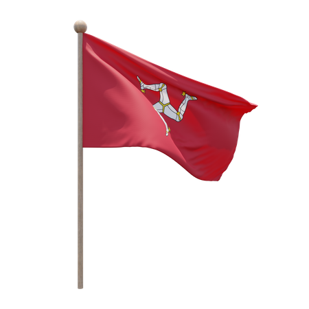 Isle of Mann Flagpole  3D Icon