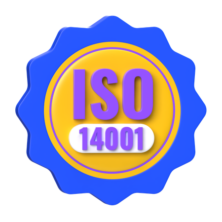 Iso 14001 Badge  3D Icon