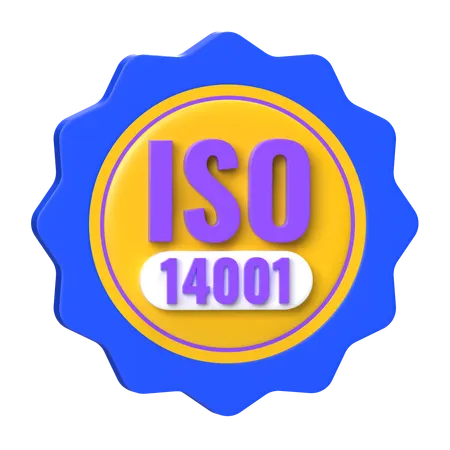Iso 14001 Badge  3D Icon