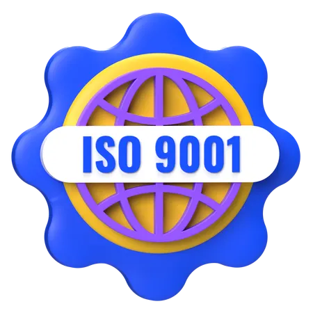 Iso 9001 배지  3D Icon