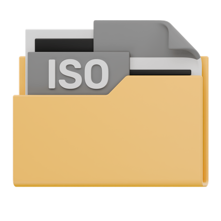 Dossier de fichiers ISO  3D Icon