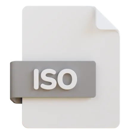 3 D Illustration Of Iso File Extension 3D Icon