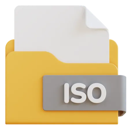3 D Iso File Extension Folder 3D Icon
