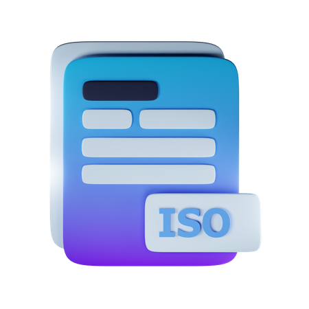 Iso file extension  3D Icon