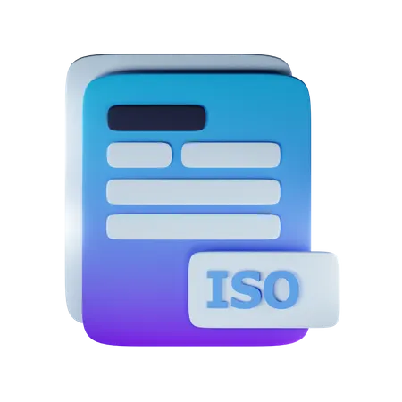 Iso file extension  3D Icon