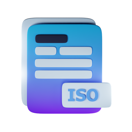 Iso file extension 3D Icon