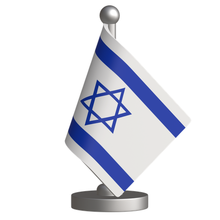 Bandeira de mesa de israel  3D Icon