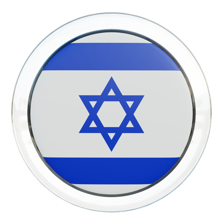 Israel Flagge Glas  3D Flag