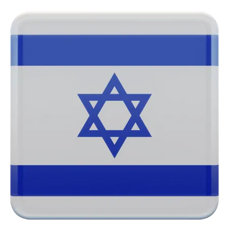 Israel Square Flag  3D Icon
