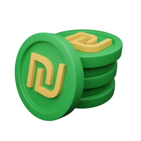 Israeli new shekel  3D Icon