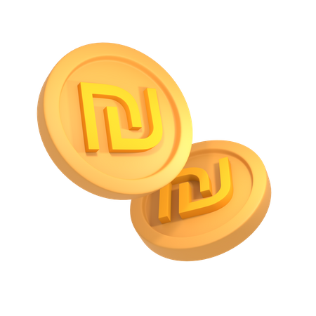 Israeli new shekel  3D Icon