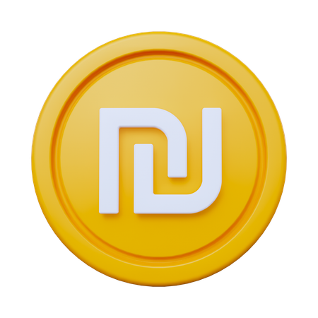 Israeli Shekel Coin  3D Icon