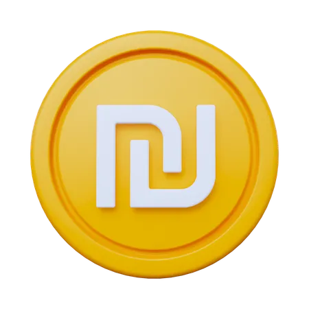 Israeli Shekel Coin  3D Icon