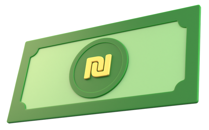 Israeli Shekel Money  3D Icon