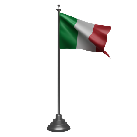 Italian Flag  3D Illustration